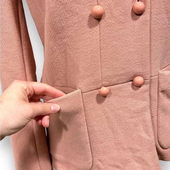J. Crew Lady Day Coat in Italian Double-cloth Wool Pastel Rose Pink Size 6 - Picture 9 of 10